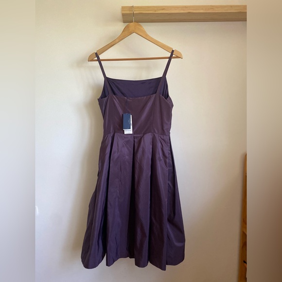 RALPH LAUREN Dusty Purple Pleated Formal Mini Dress with Black Petticoat - Picture 3 of 9